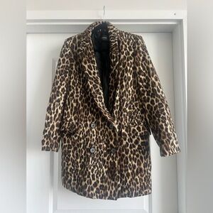 Leopard Animal Print Peacoat